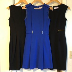 SO FLATTERING! Calvin Klein 2 Blue Dress NWOT Pleats ✨🥂